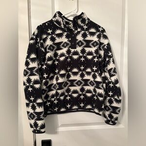 Fleece - Kyodan - Black & White Western Print